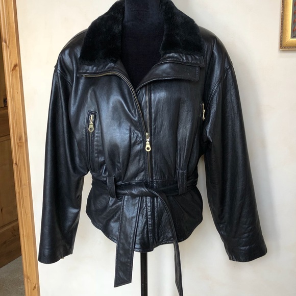 Andrew Marc Jackets & Blazers - Andrew Marc Stunning Black Leather Biker Jacket